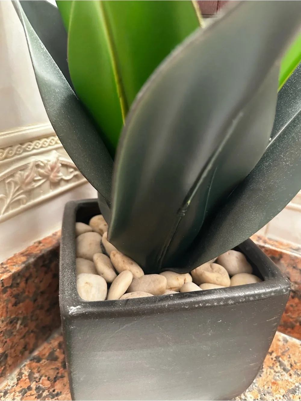 12” Agave Succulent Artificial Plant Home Decor In Black Square Planter